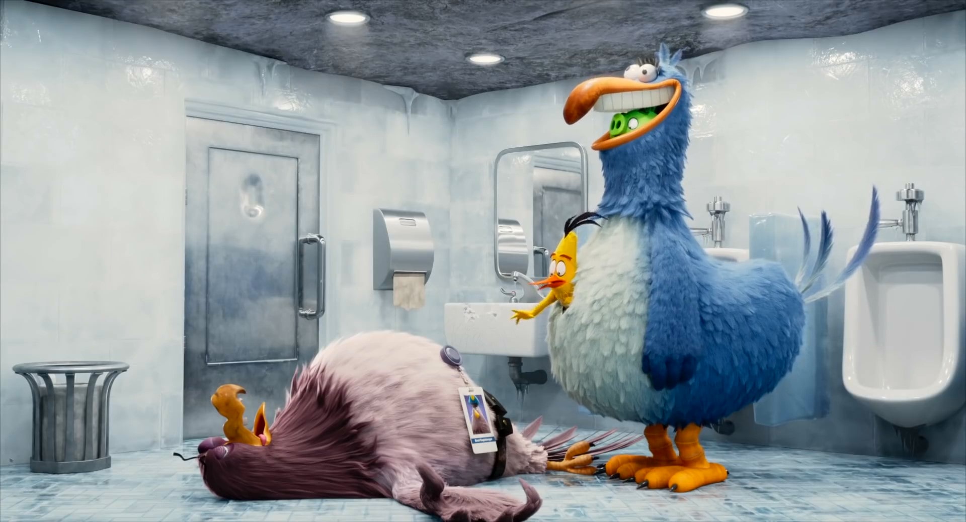Toilet scene. Arianna the Angry Bird movie 2.