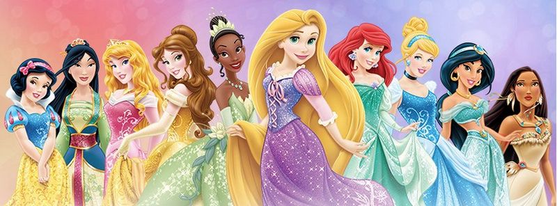 Trong các thiết kế chính thức, các công chúa không bao giờ tương tác với nhau. Ảnh: Facebook Disney Princess