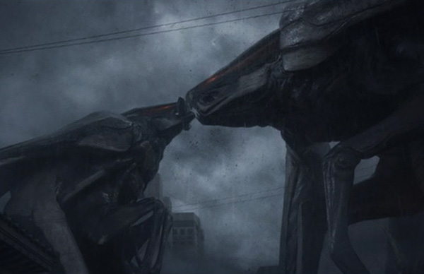 Cặp MUTOs trong Godzilla (2014). Ảnh: Legendary Pictures