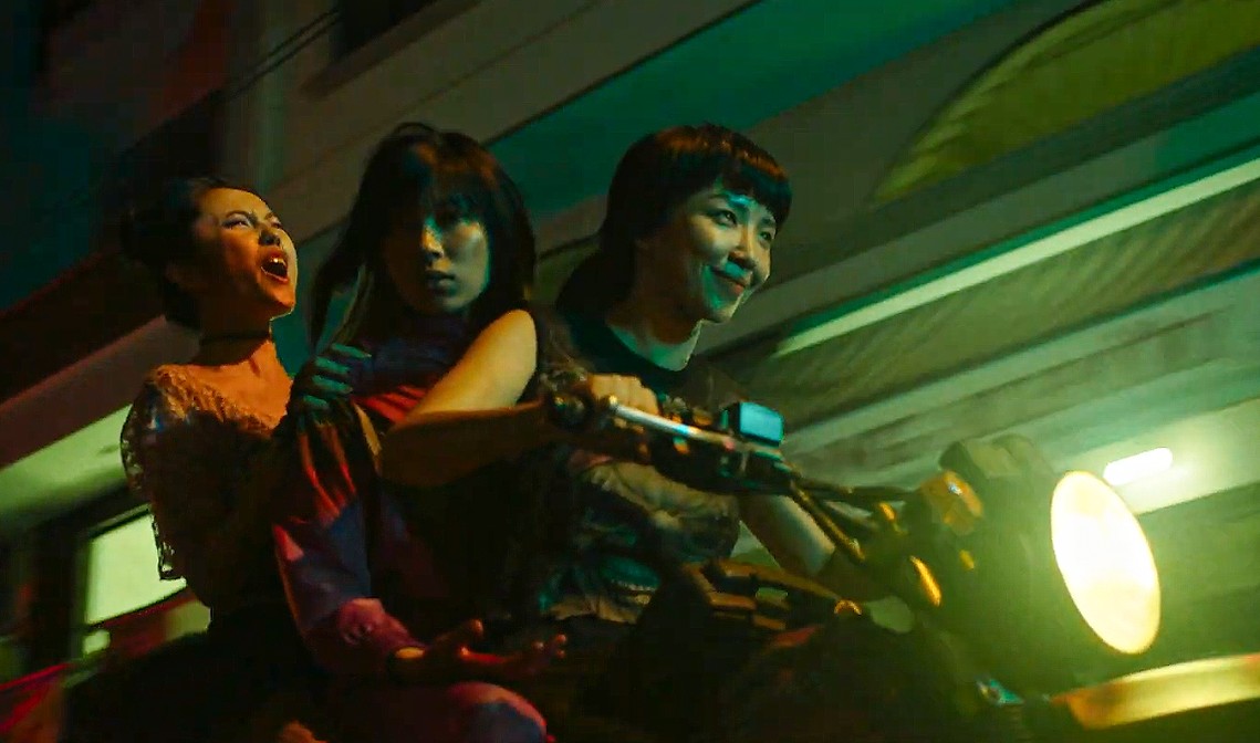 Bộ ba nhân vật chính trong phim Thanh Sói dưới diễn xuất của Tóc Tiên, Đồng Ánh Quỳnh và Rima Thanh Vy