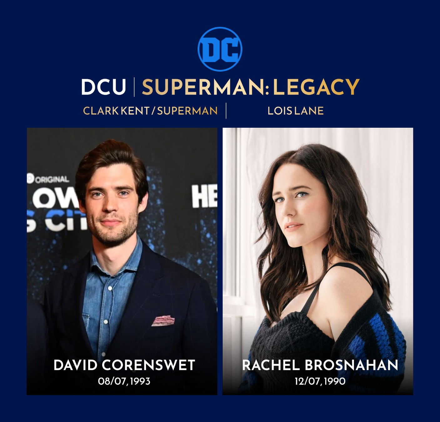 Superman và Lois Lane mới của DCU đã được thông báo trước đây